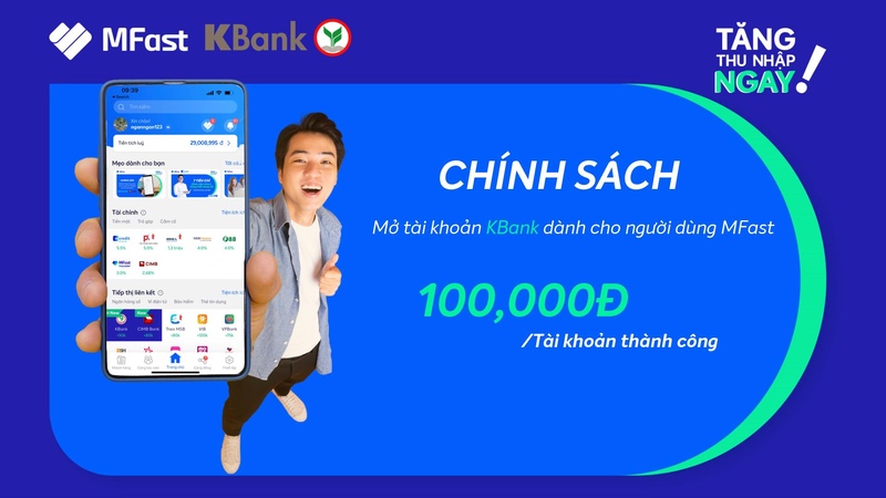 Chương trình KBank tặng tiền 100.000