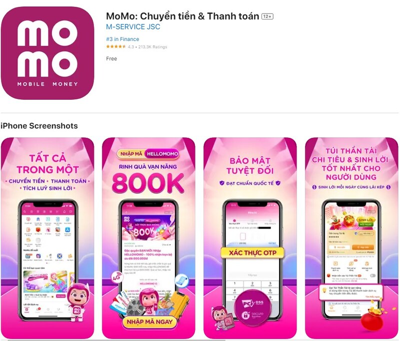 Giới thiệu về app Momo